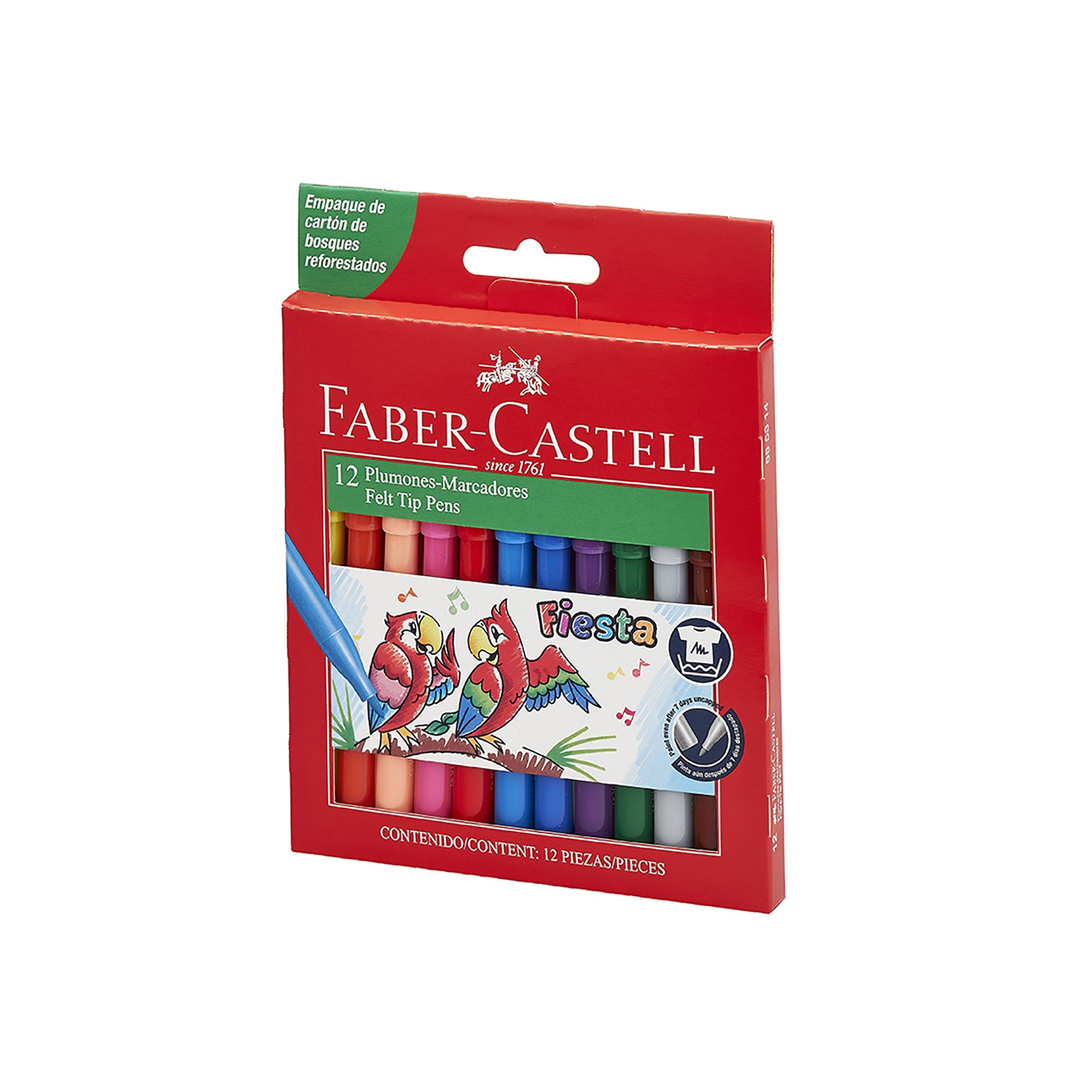 Marcadores Fiesta Faber-Castell x12 Colores