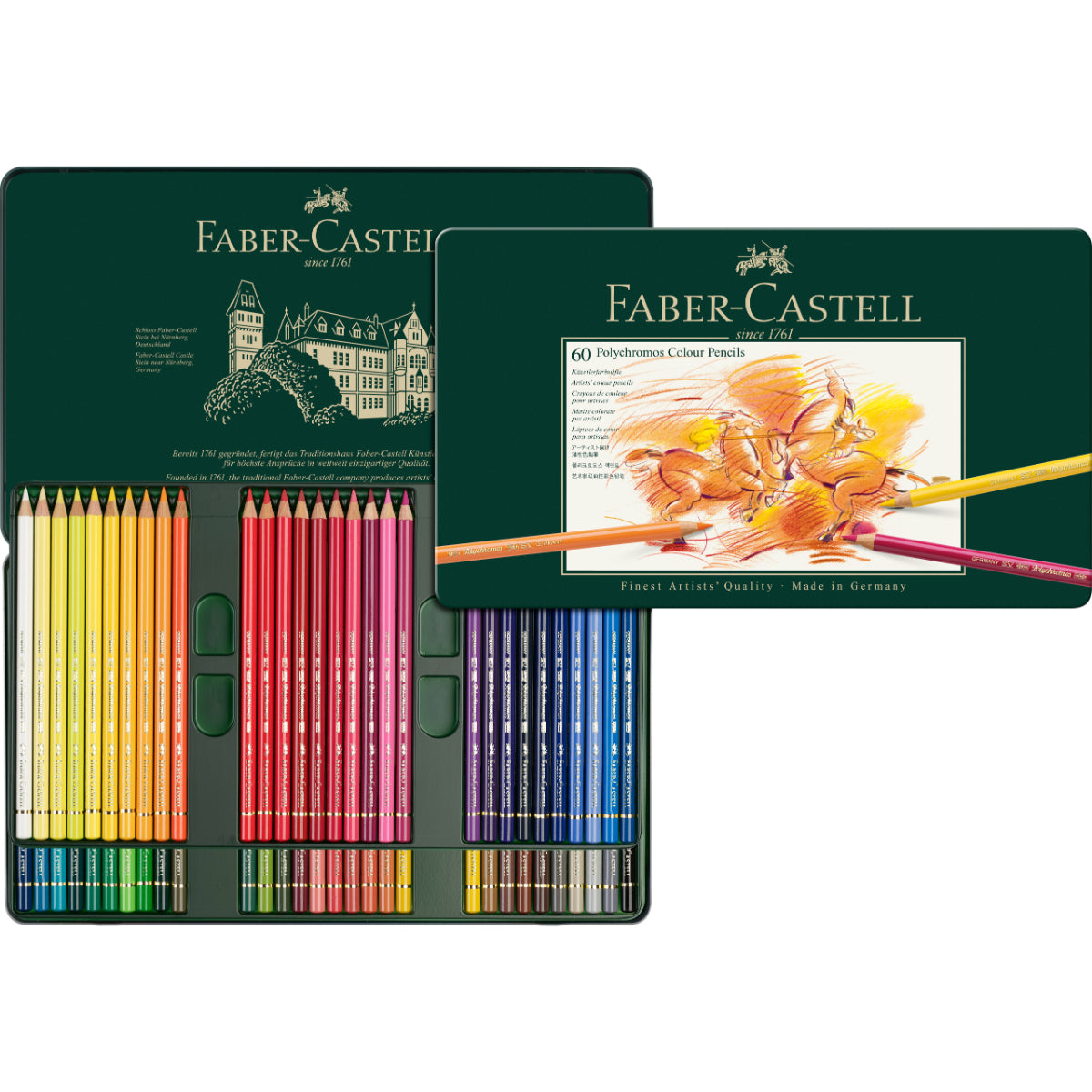 Lápices Colores Polychromos Faber-Castell x60 Colores