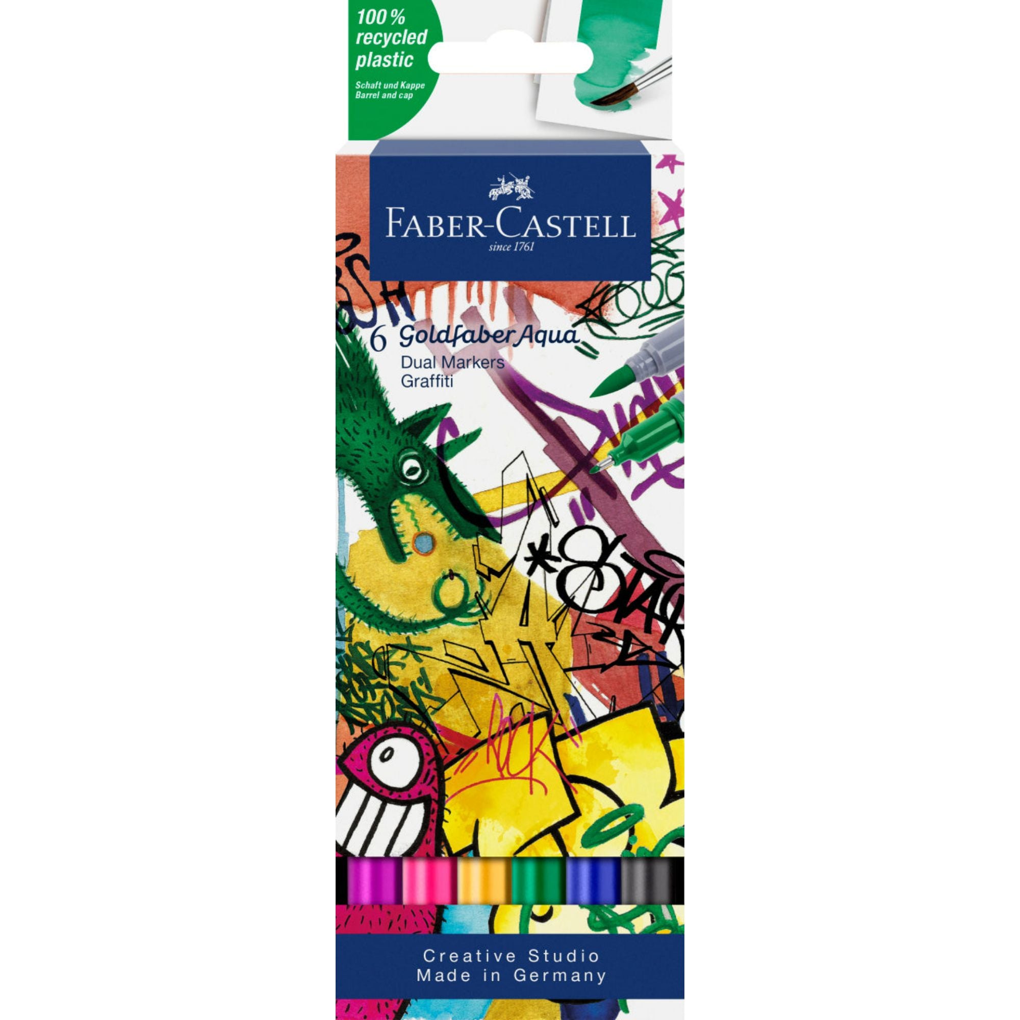 Marcador Dual Goldfaber Aqua Faber-Castell x6 Color Graffiti