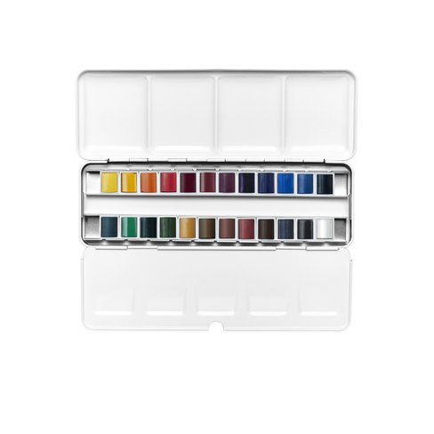 Set Acuarelas Cotman Winsor & Newton 24 Medio Godet
