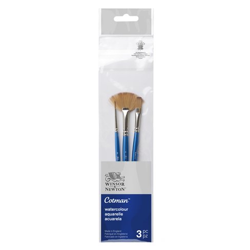 Set 3 Pinceles Cotman Winsor & Newton Mango Corto V3