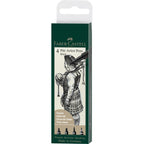 Rotuladores Pitt Artist Faber-Castell x4 uds. Negro