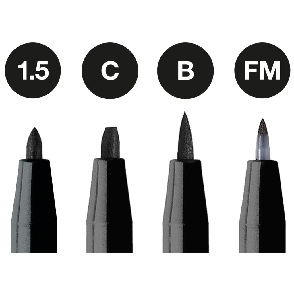 Rotuladores Pitt Artist Faber-Castell x4 uds. Negro
