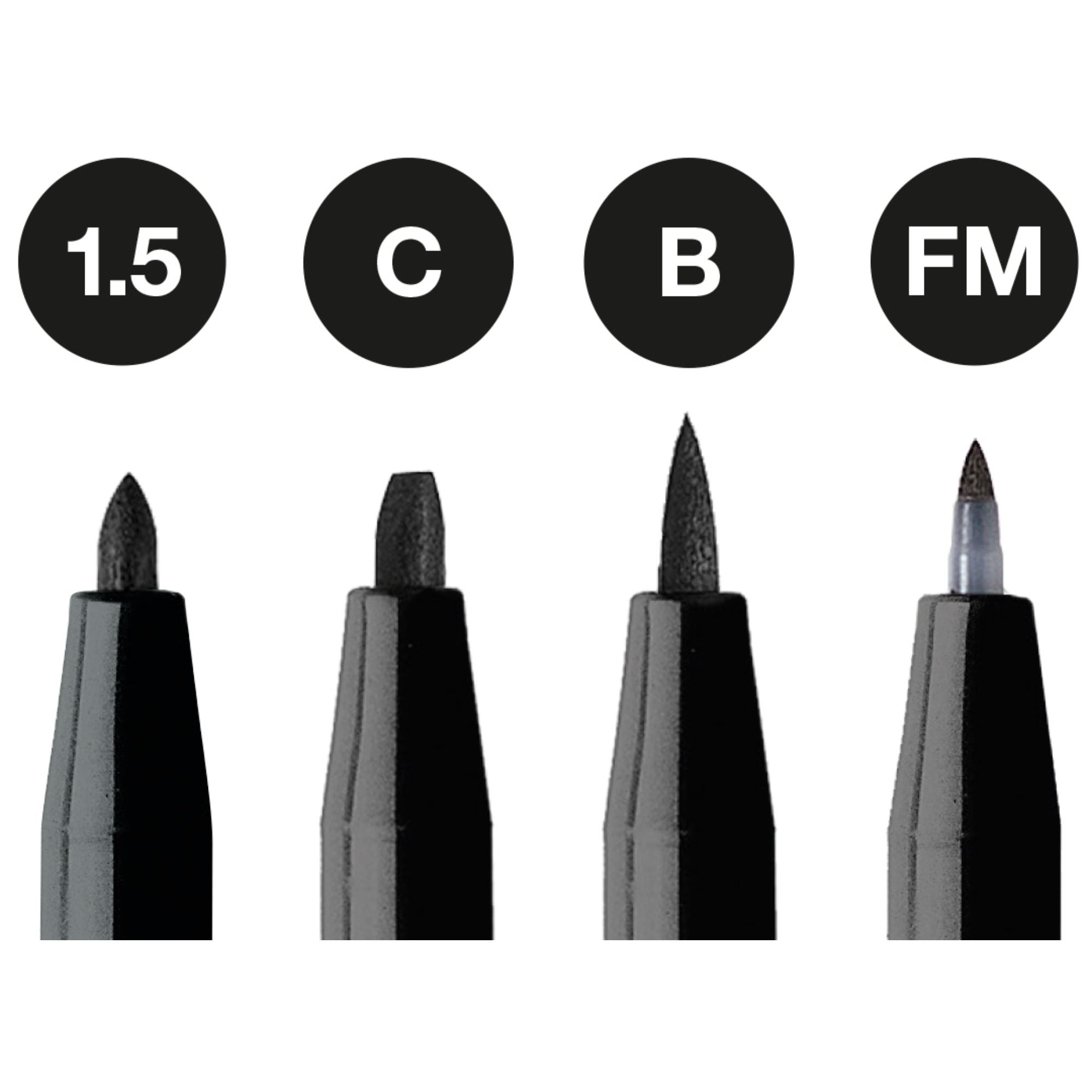 Rotuladores Pitt Artist Faber-Castell x4 uds. Negro