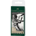 Rotuladores Pitt Artist Faber-Castell x6 uds. Negro