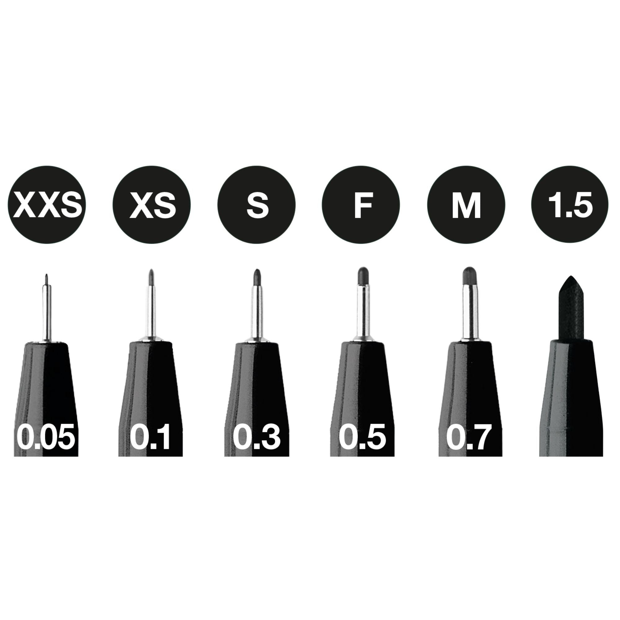 Rotuladores Pitt Artist Faber-Castell x6 uds. Negro