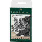 Rotuladores Pitt Artist Faber-Castell x8 uds. Negro