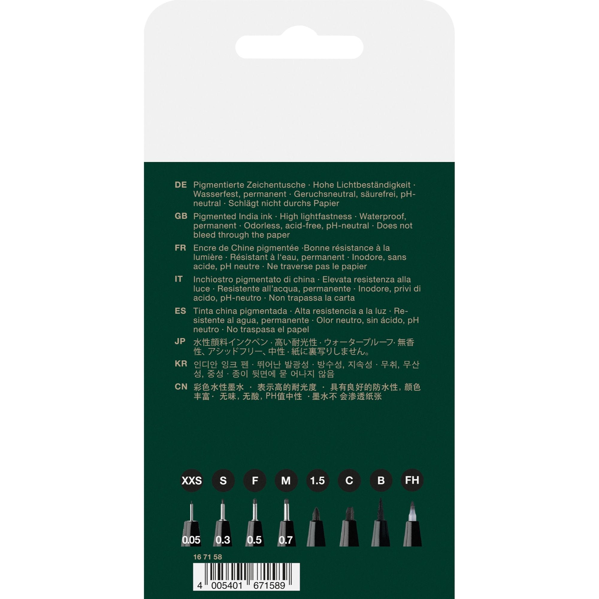 Rotuladores Pitt Artist Faber-Castell x8 uds. Negro