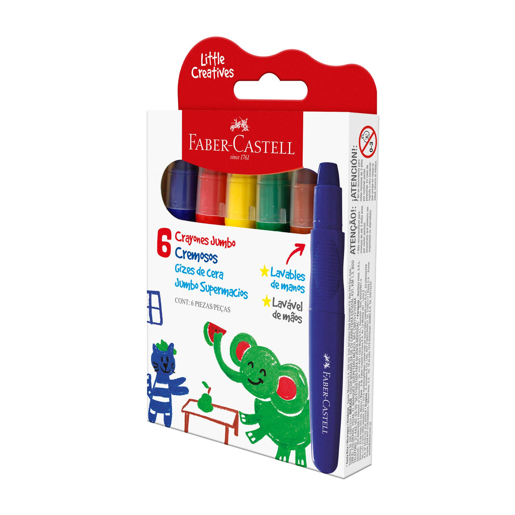 Crayones Jumbo Básicos Little Creatives Faber-Castell x6 und
