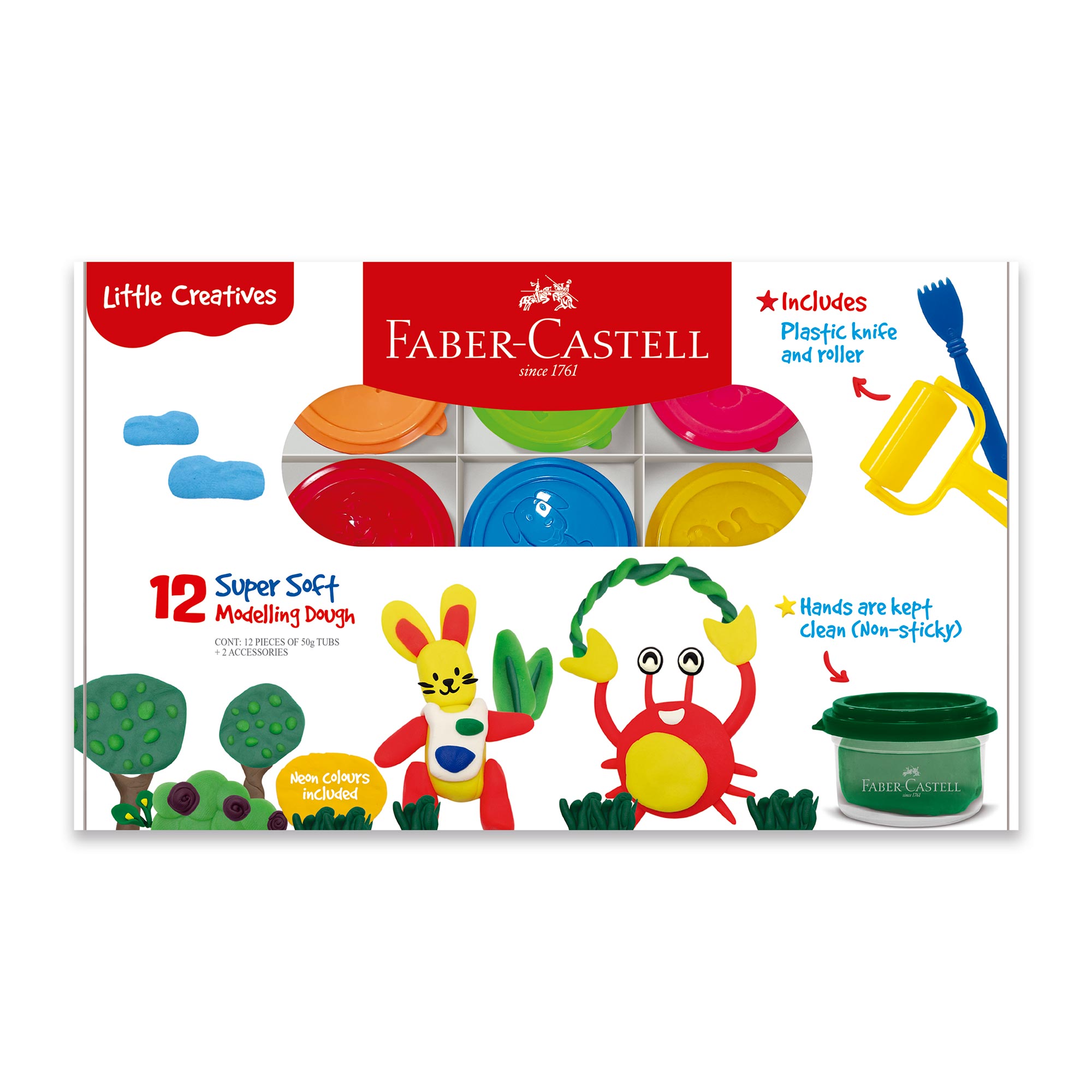 Plastilina Suave Faber-Castell Little Creatives x12 Colores