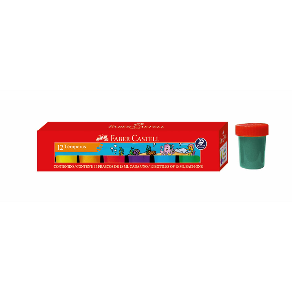 Témpera estuche x12 Faber-Castell 15ml