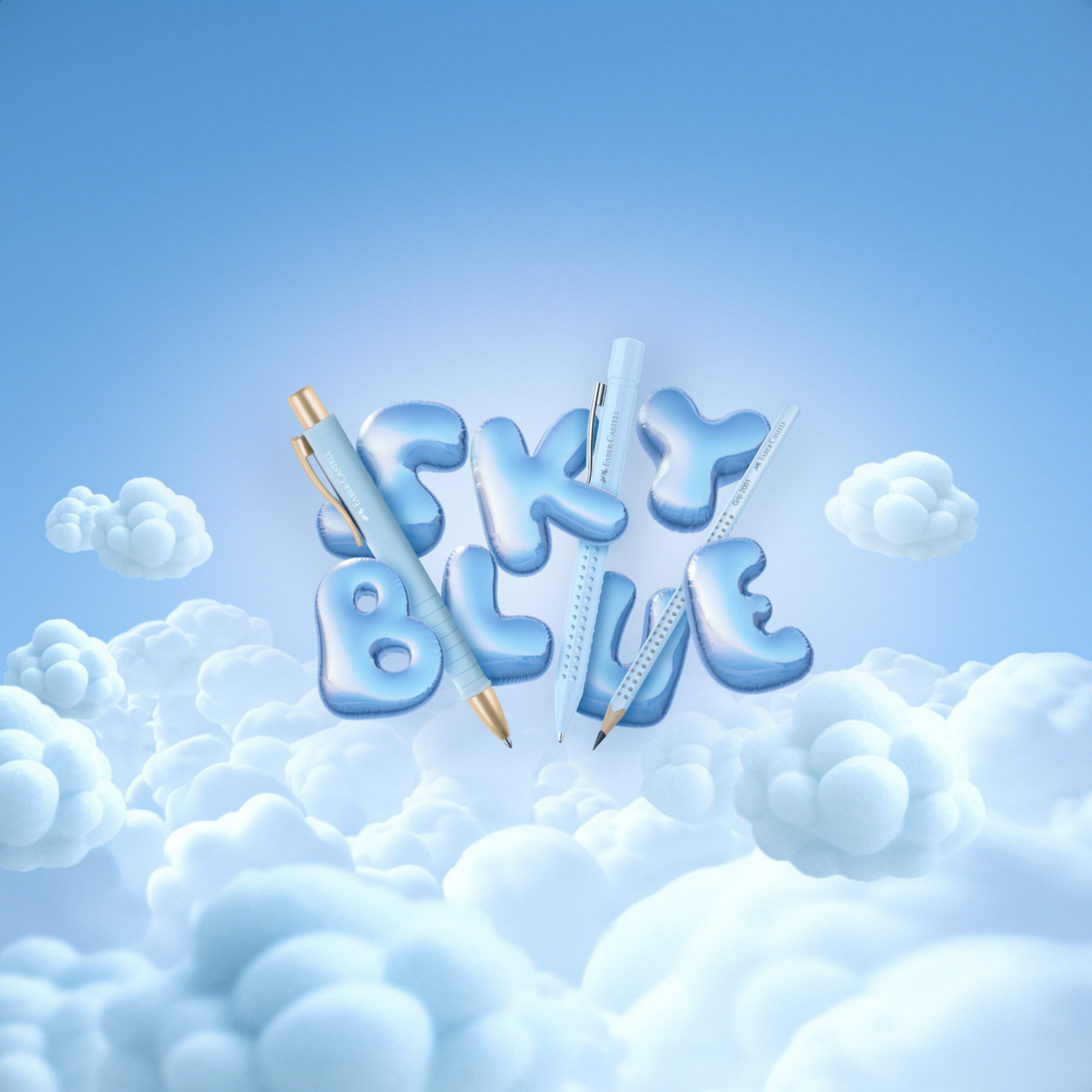 Bolígrafo Grip 2010 Sky blue Faber-Castell