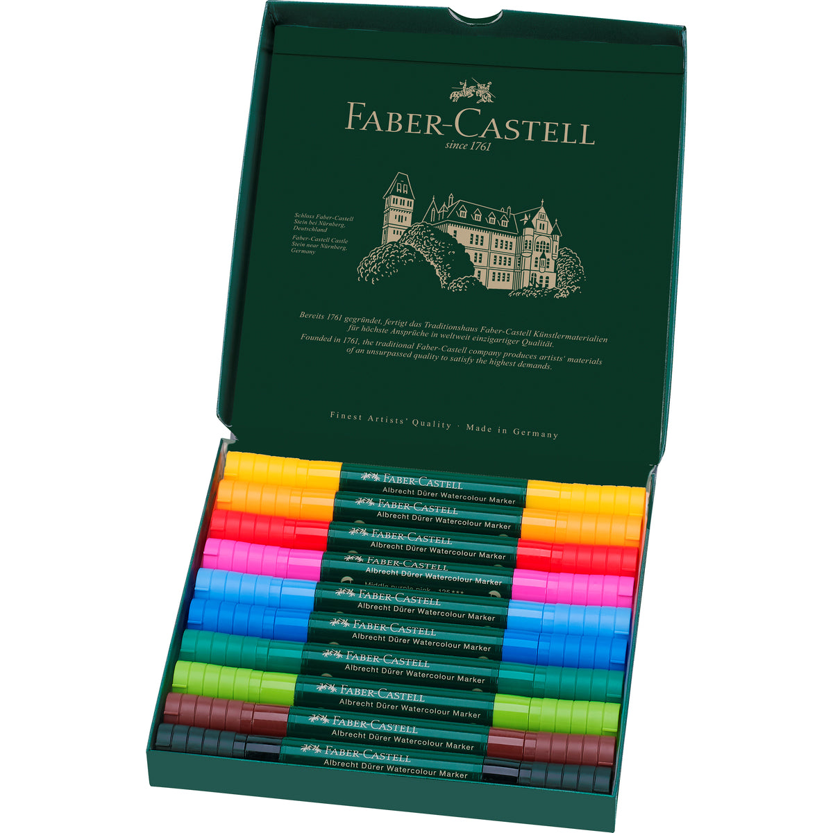 Marcadores Acuarelables A.Dürer Faber-Castell x10 Colores