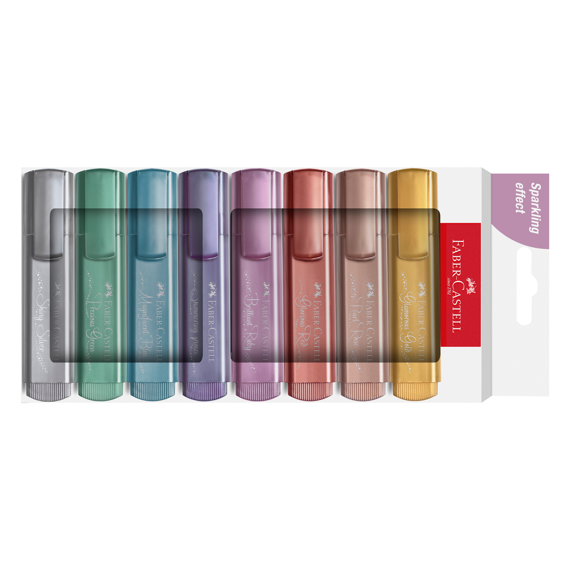 Marcadores Destacadores Metálicos Faber-Castell 8 Colores