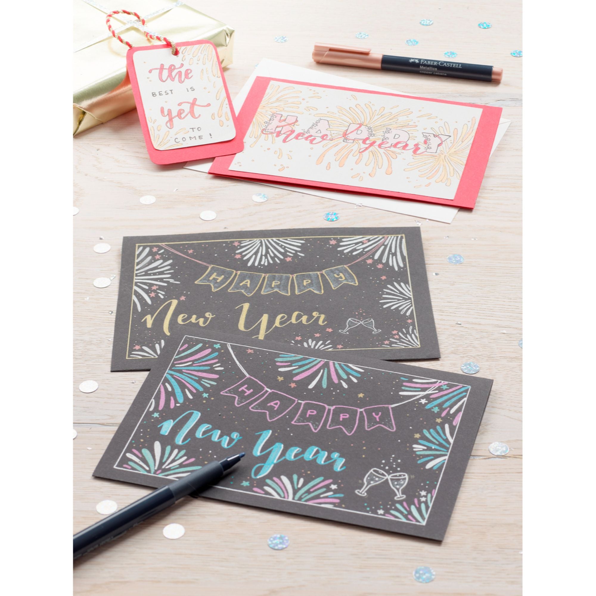 Marcadores Metalicos Faber-Castell x6 Colores