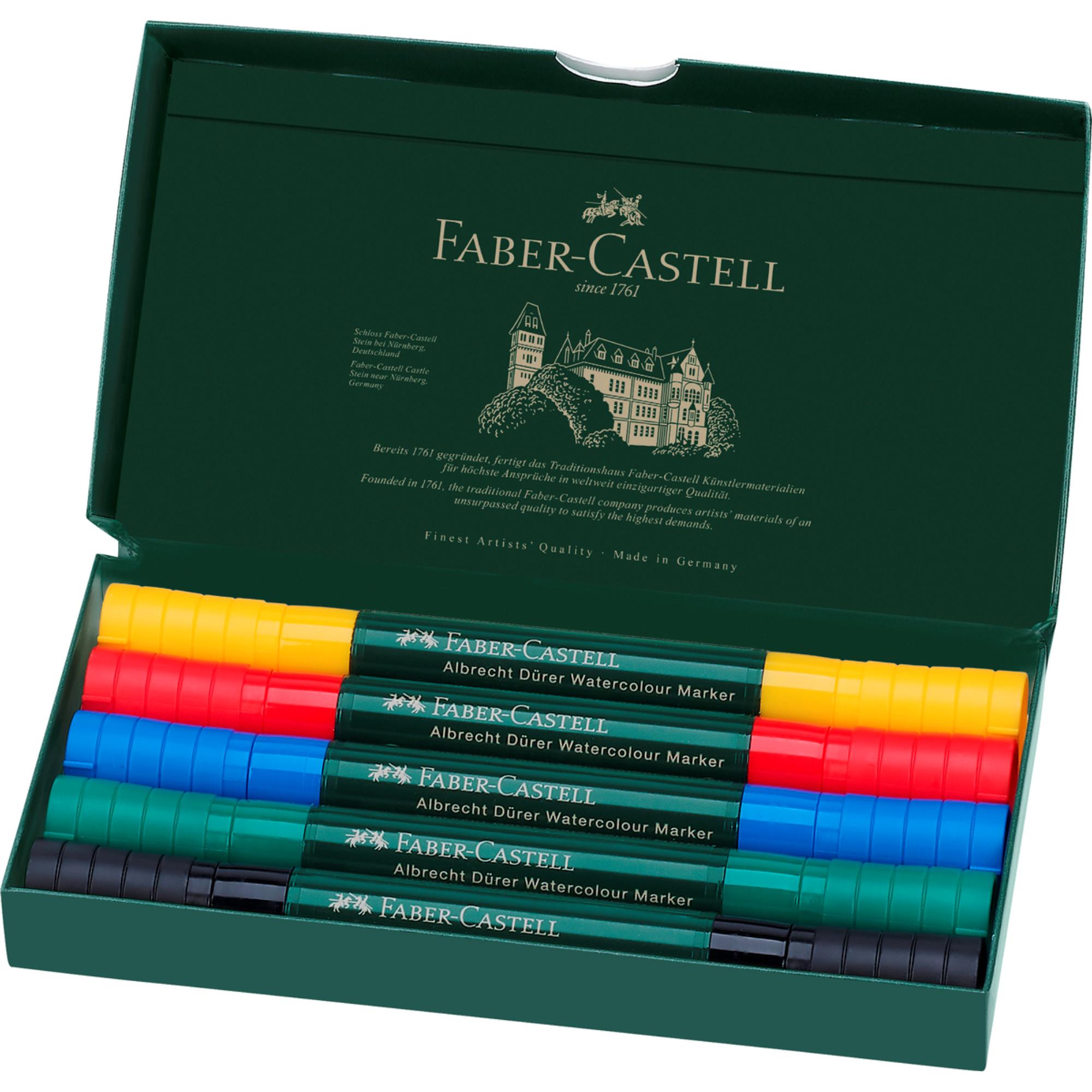 Marcadores Acuarelables A.Dürer Faber-Castell x5 Colores