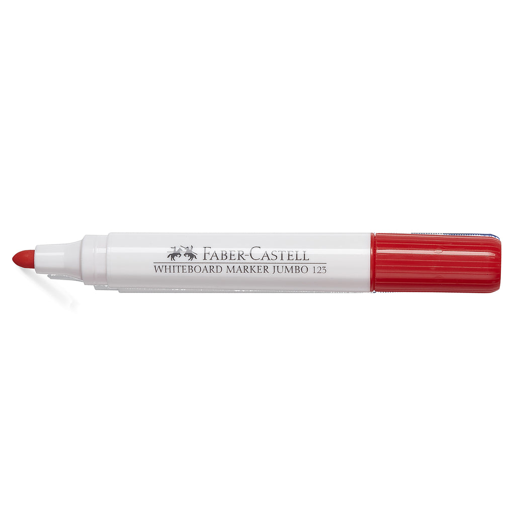 Marcador Pizarra Blanca Jumbo 123 Faber-Castell Rojo