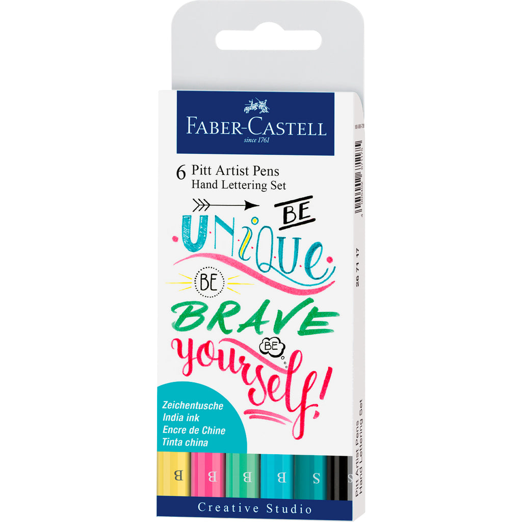 Marcador Lettering Tonos Pasteles Faber-Castell x6 uds.