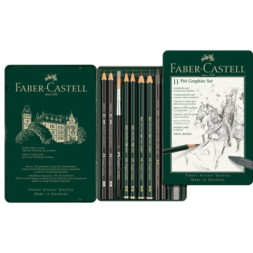 Lápiz Grafito Pitt Monochrome Faber-Castell 11 uds.