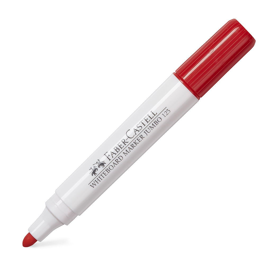Marcador Pizarra Blanca Jumbo 123 Faber-Castell Rojo