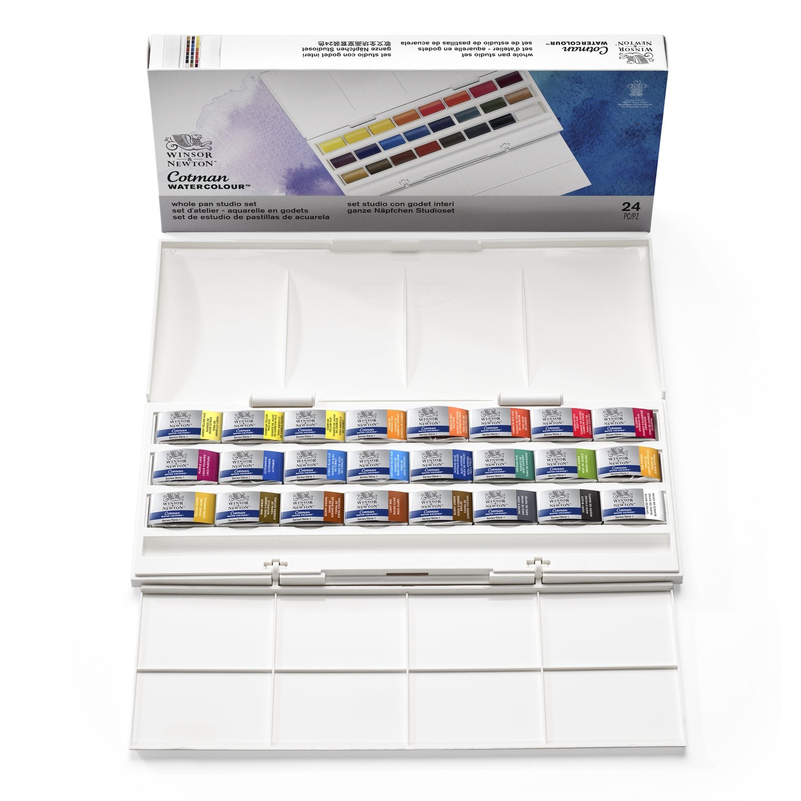 Set de Acuarelas Cotman Winsor & Newton 24 Godets Enteros