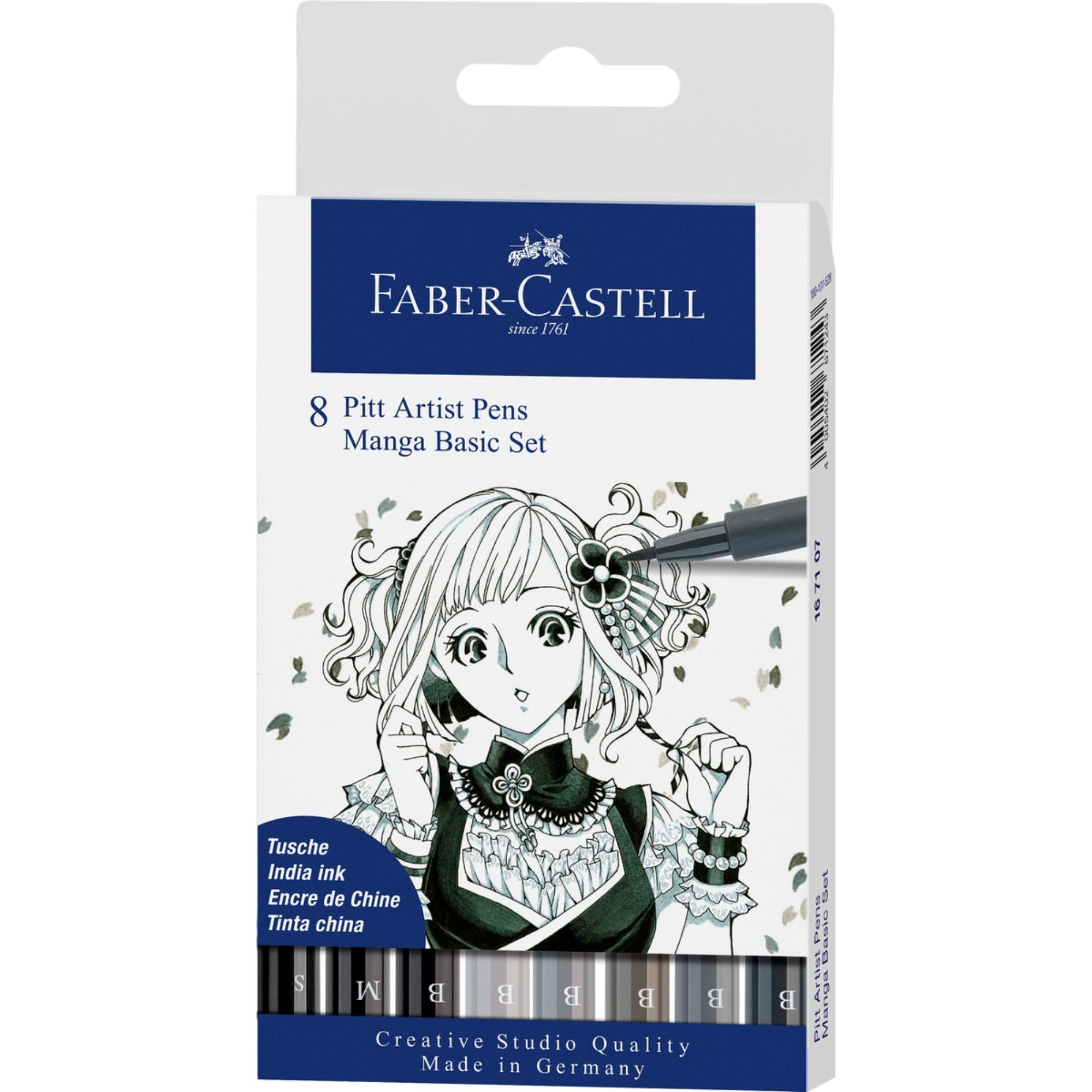 Rotuladores Pitt Artist Pen Manga Faber-Castell x8 uds.