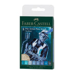 Rotuladores Pitt Artist Faber-Castell x8 uds. Azules