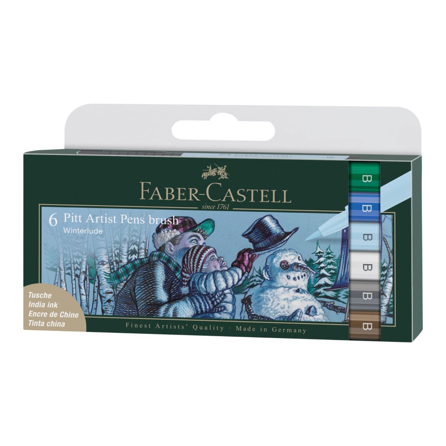 Rotuladores Pitt Artist Faber-Castell x6 uds. Winterlude