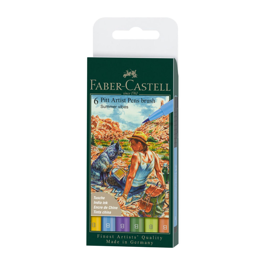 Rotuladores Pitt Artist Faber-Castell x6 uds. Verano