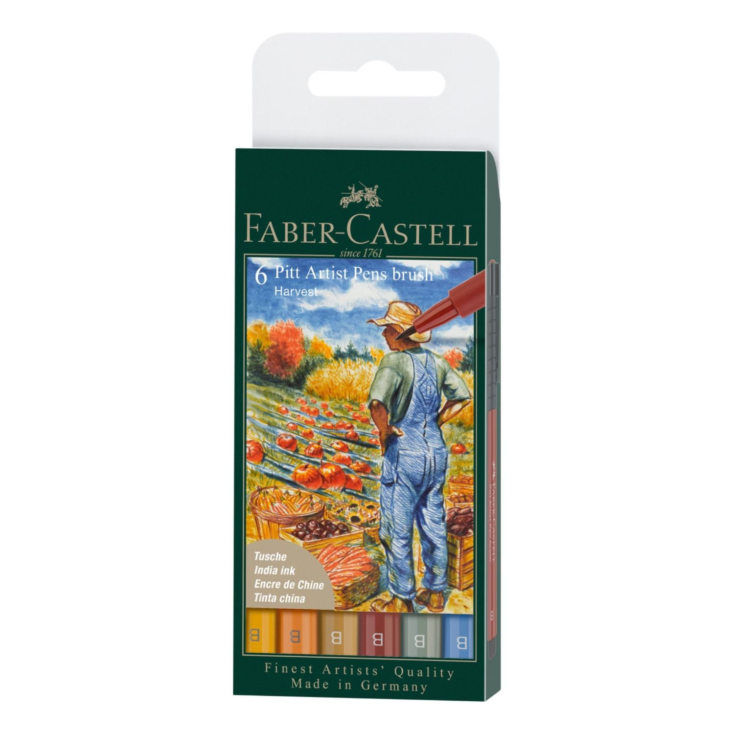 Rotuladores Pitt Artist Faber-Castell x6 uds. Cosecha