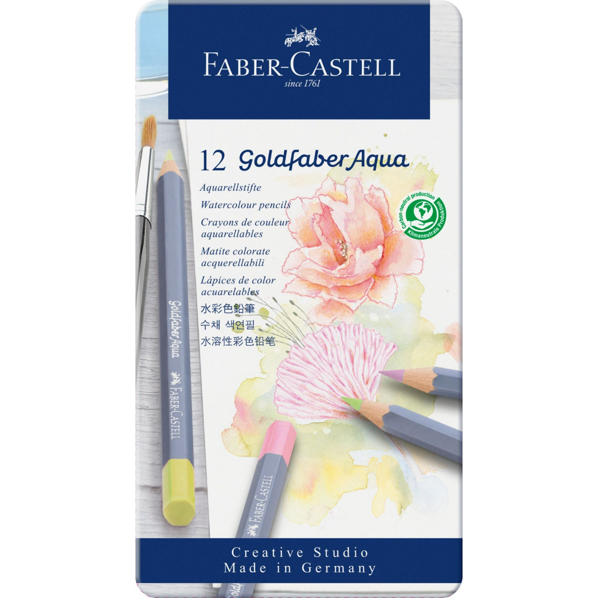 Lápices de Color Faber-Castell Goldfaber Aqua x12 Pastel