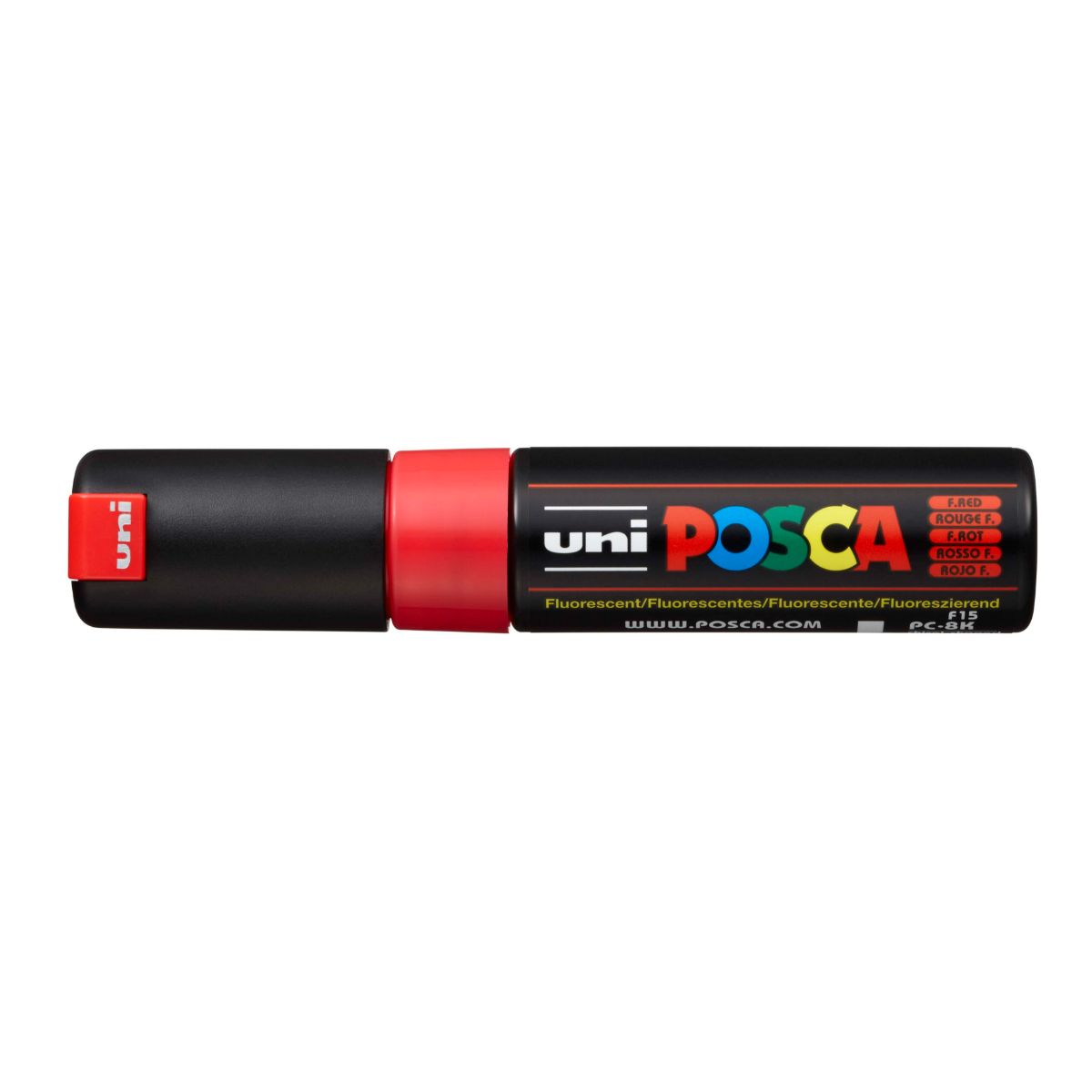 Marcador POSCA 8K Rojo Rojo Fluorescente