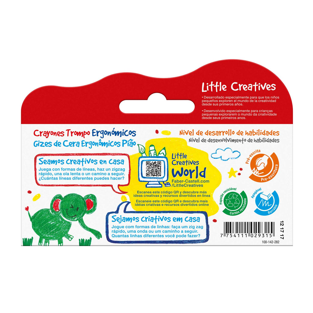 Crayón Ergonómico Gota Little Creatives Faber-Castell x4 und
