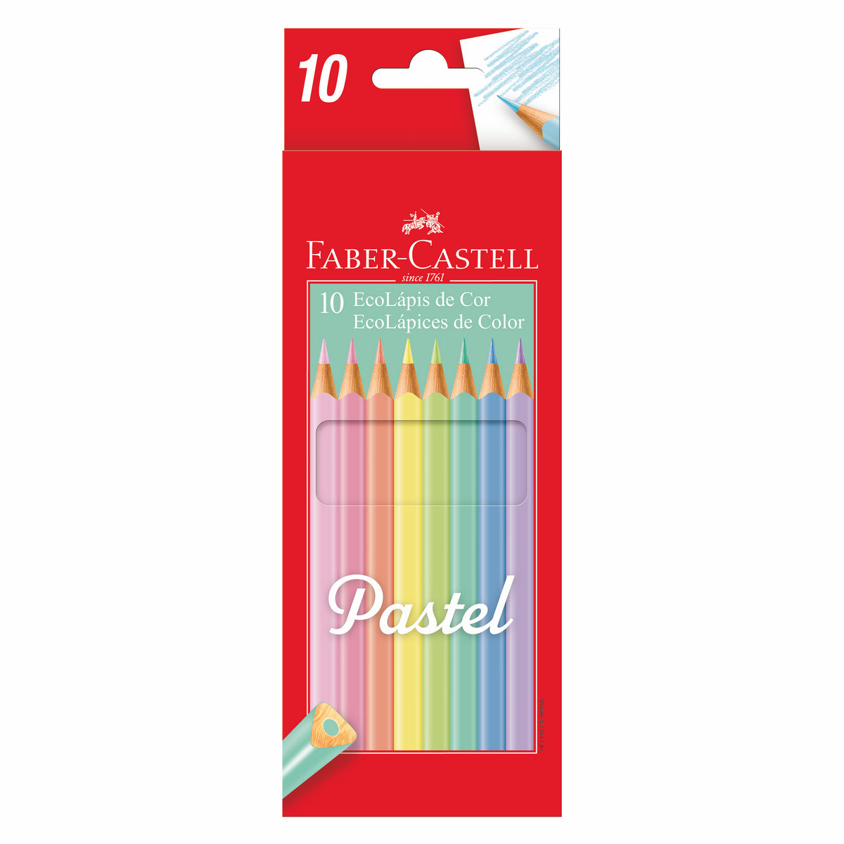 Ecolápiz De Color Pastel Faber-Castell x10 Colores