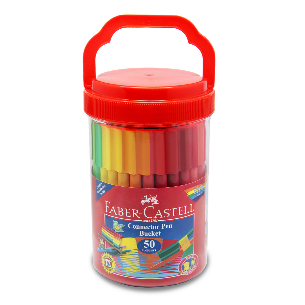 Set Súper Balde Faber-Castell Marcador Connector x50 Colores