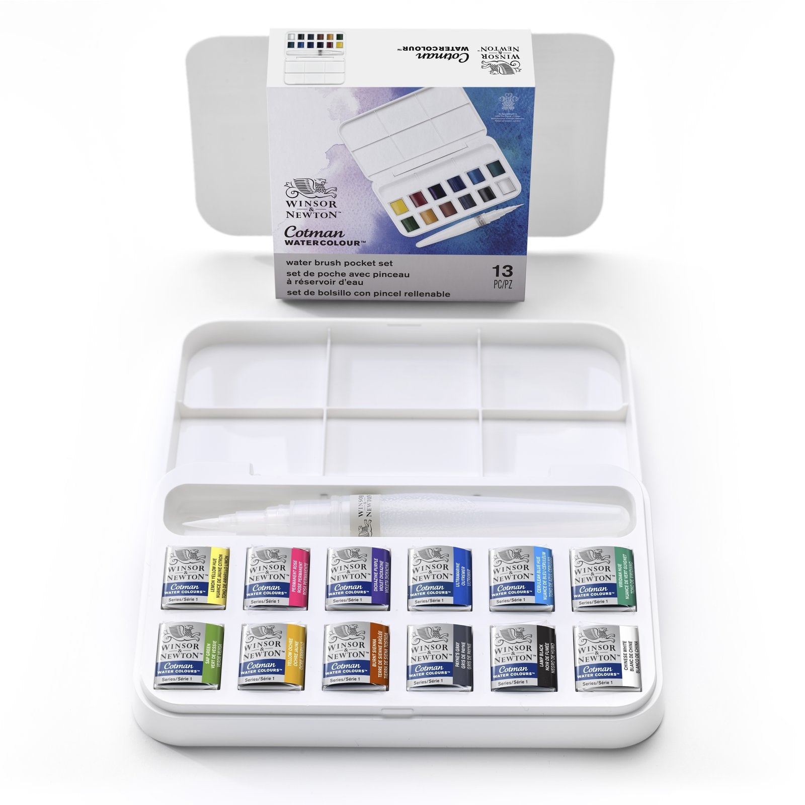 Acuarela Cotman Winsor & Newton Set 12 Colores + Pincel