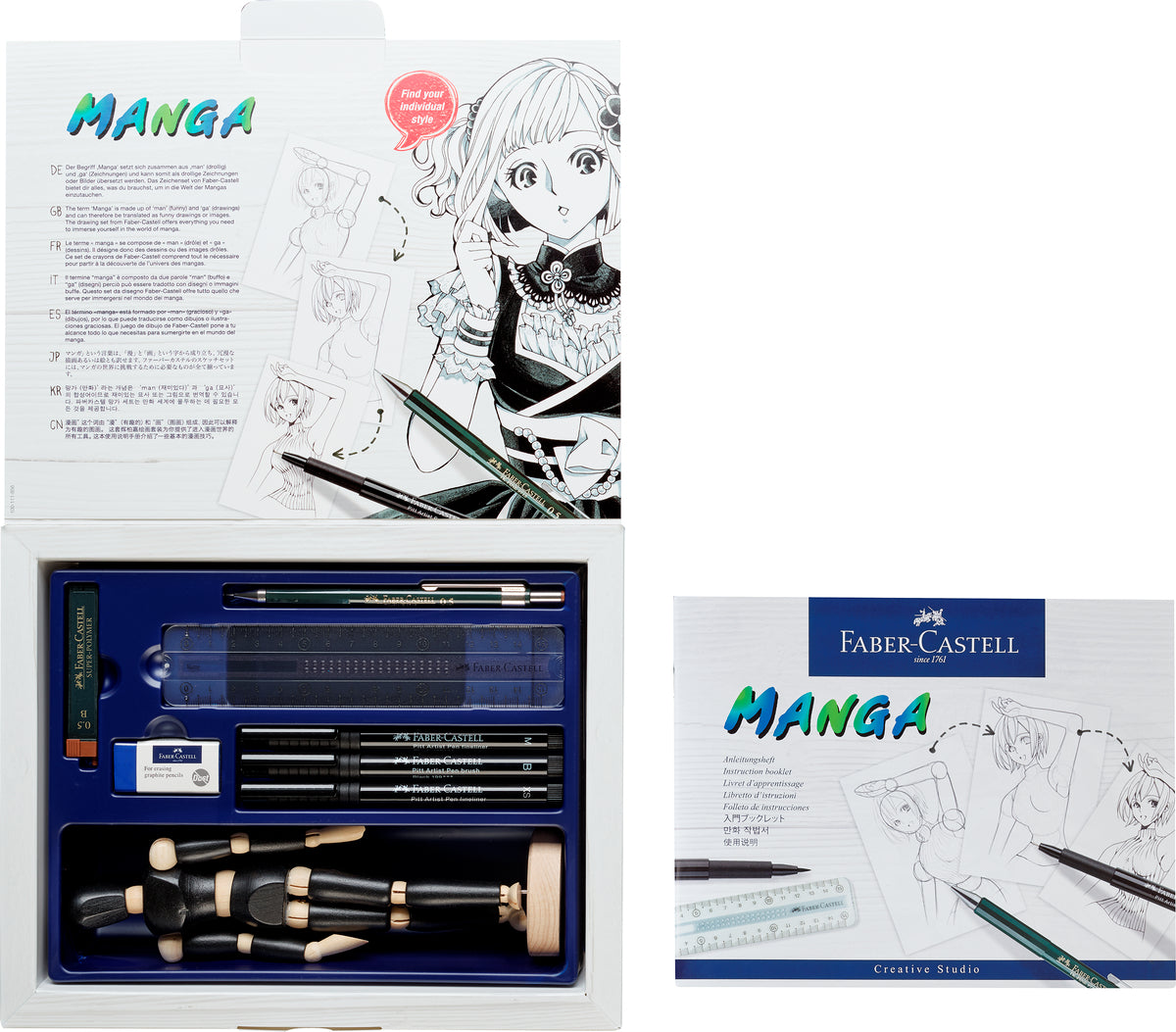 Lápices Tiralíneas Manga Starter Faber-Castell 8 Piezas