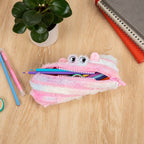 Estuche de Faber-Castell Furry Monster Rosado y Amarillo