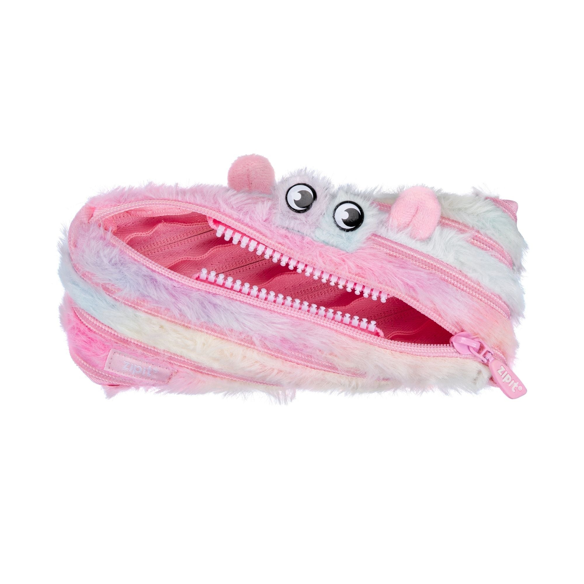 Estuche de Faber-Castell Furry Monster Rosado y Amarillo