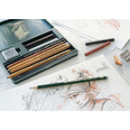 Juego Lápices Pitt Monochrome Est. Faber-Castell x12 und.