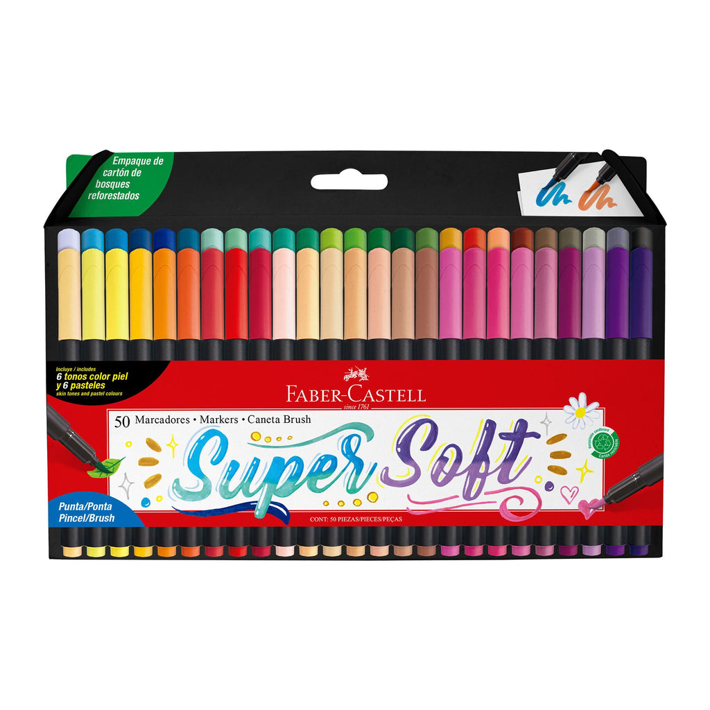 Marcadores Supersoft estuche carton x50