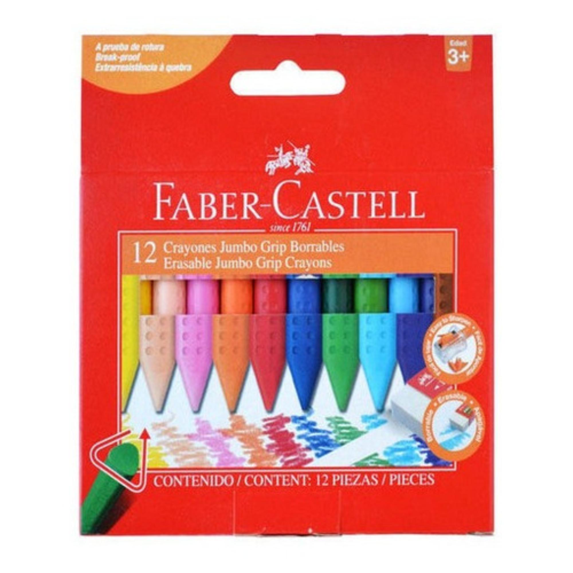 Lápiz De Cera Triangular x12 Colores Faber-Castell