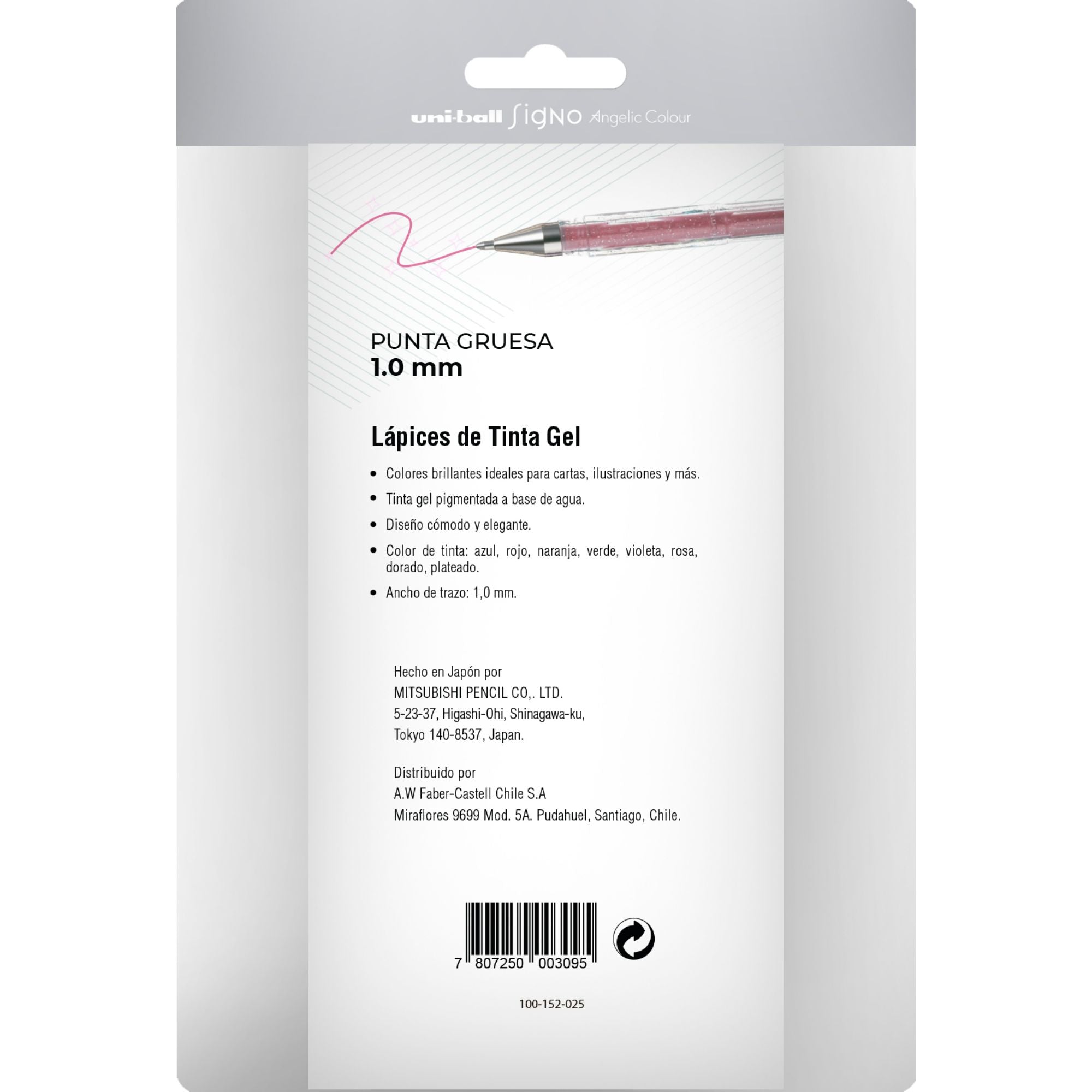 Lápices Gel Uniball Signo-120 x8 Colores Brillantes