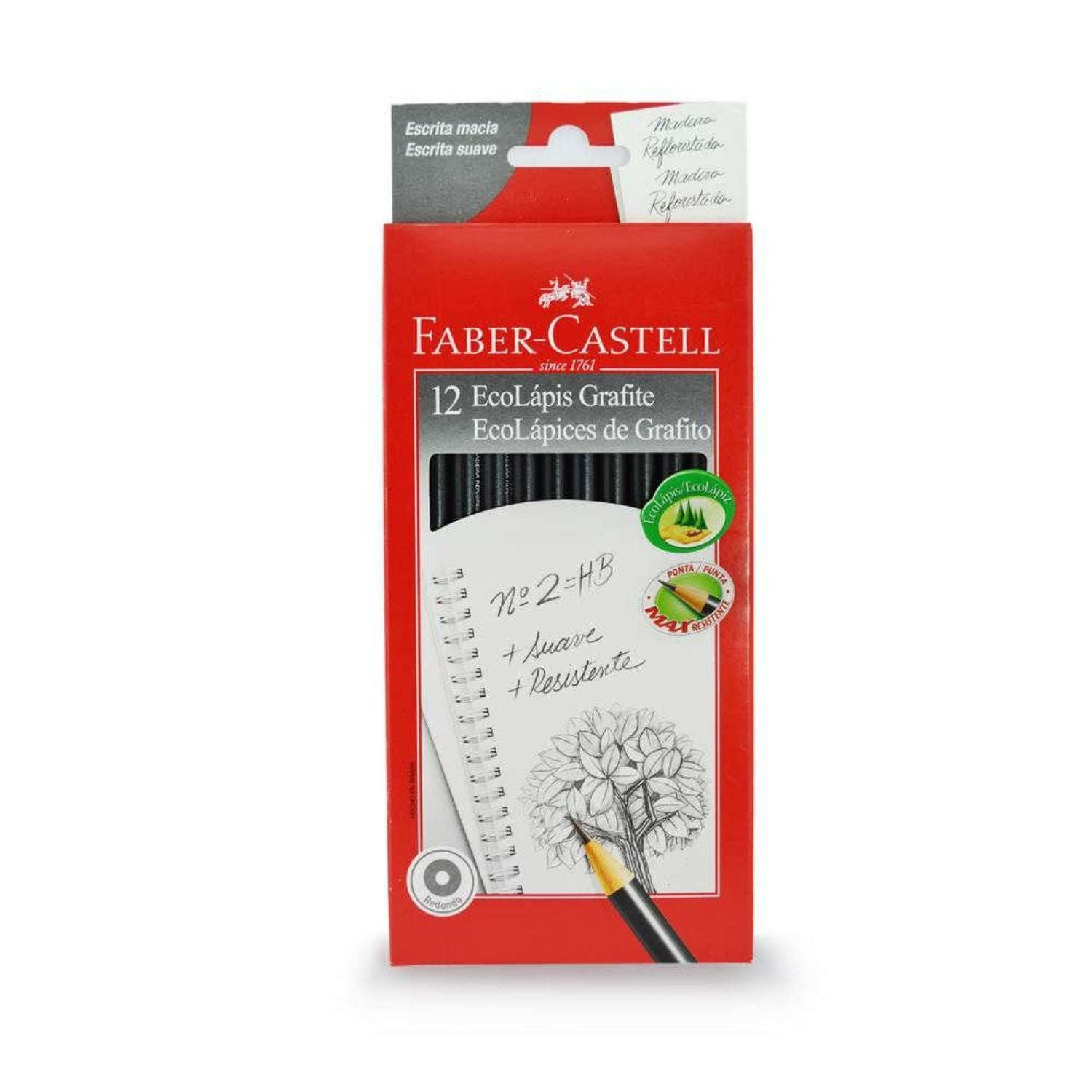 Lápiz Grafito Eco 1205 Redondo Faber-Castell x12 uds.