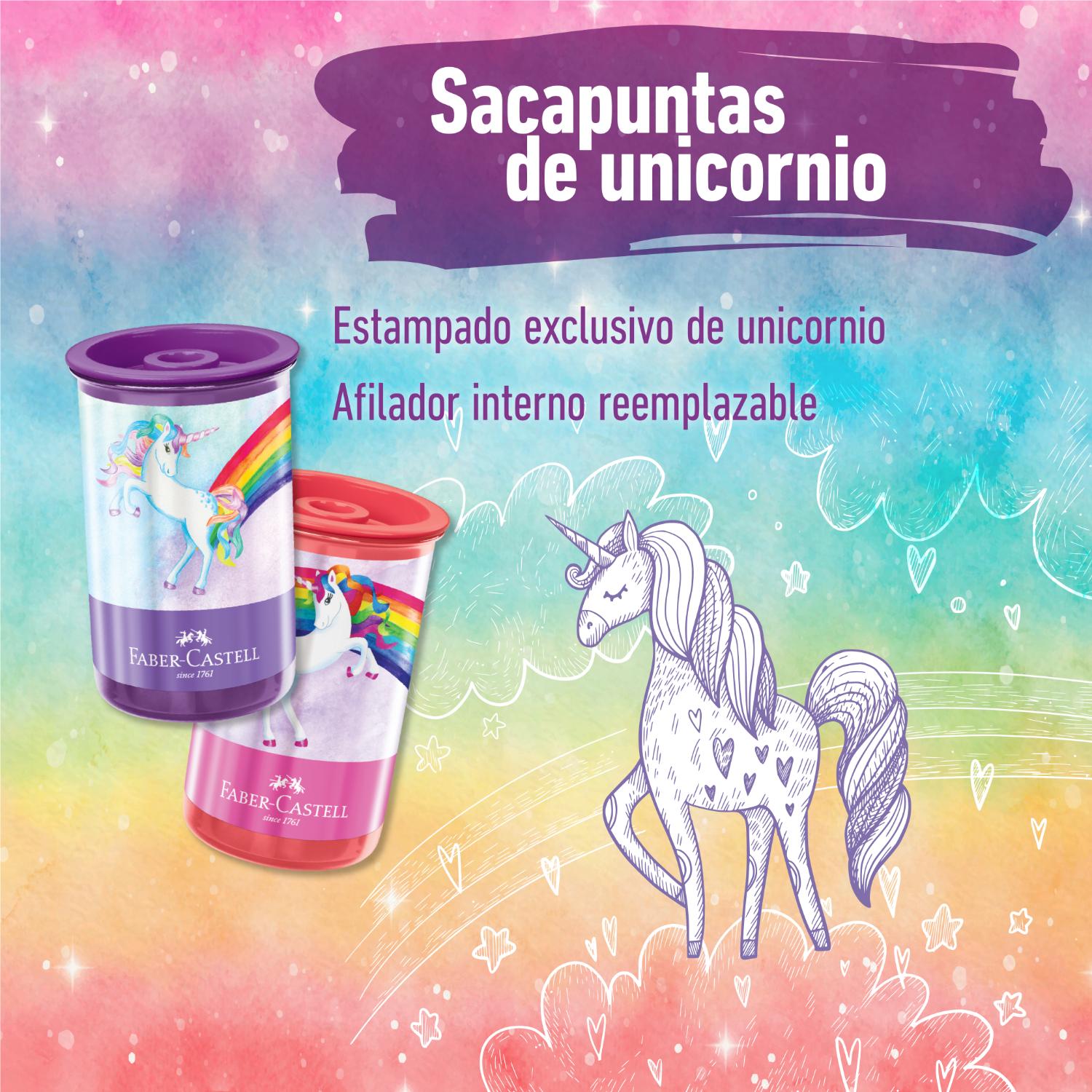 Sacapuntas c/deposito Faber-Castell Unicornio dyx12