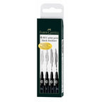 Marcador Pitt Artist Pen Negro Faber-Castell x4 uds.