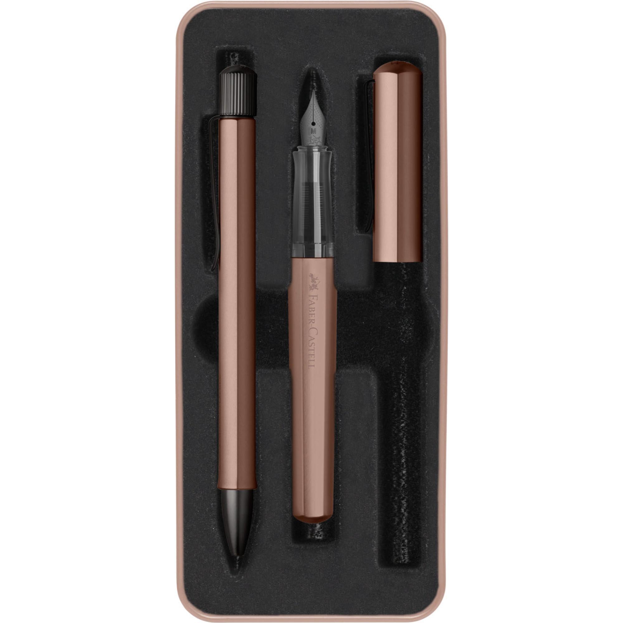 Set De Regalo Pluma Estilografica Faber-Castell Bronce