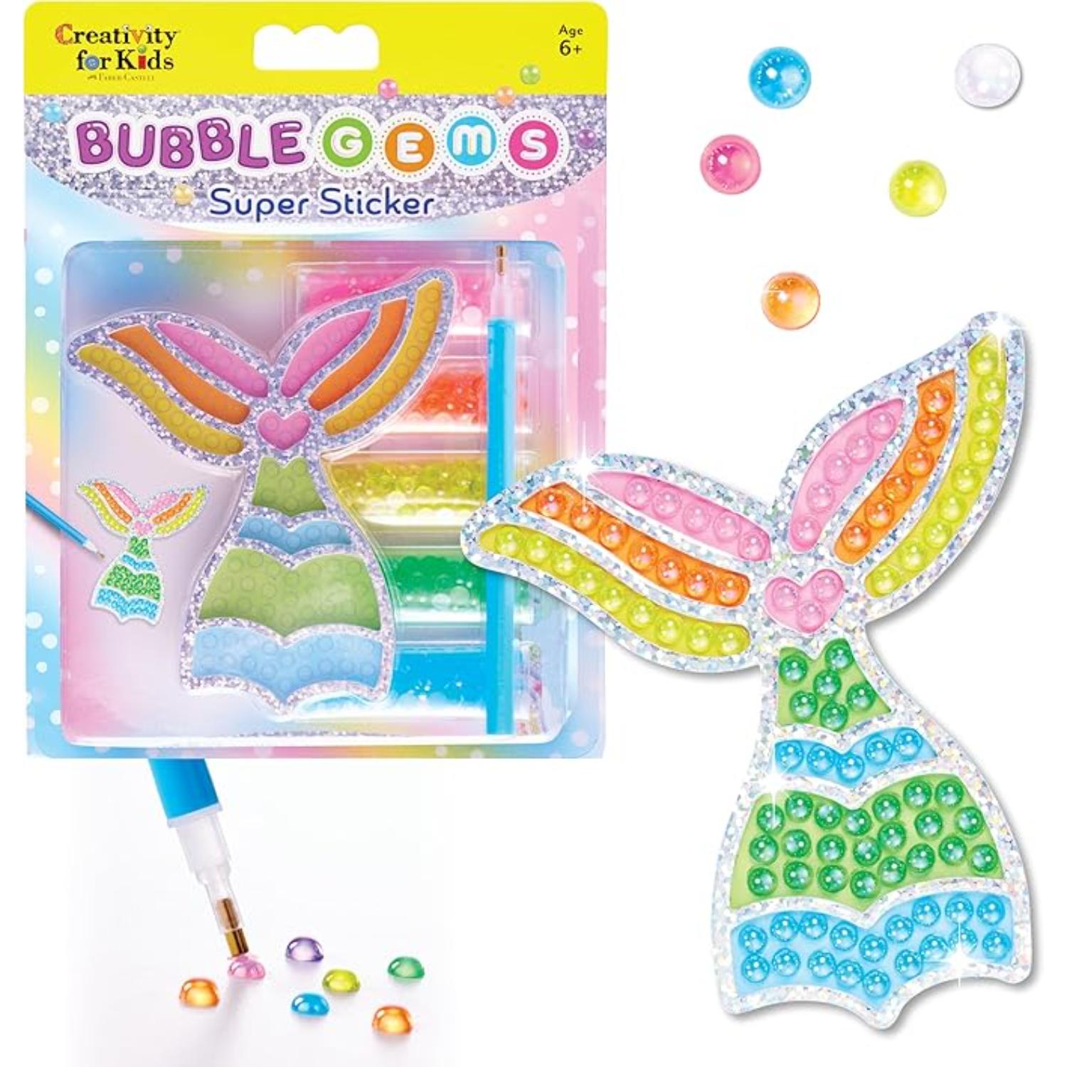Super Sticker Bubble Gems Creativity for Kids Sirena
