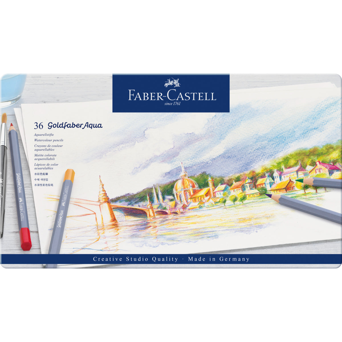 Lápiz Acuarelable Goldfaber Lata Faber-Castell x36 Colores