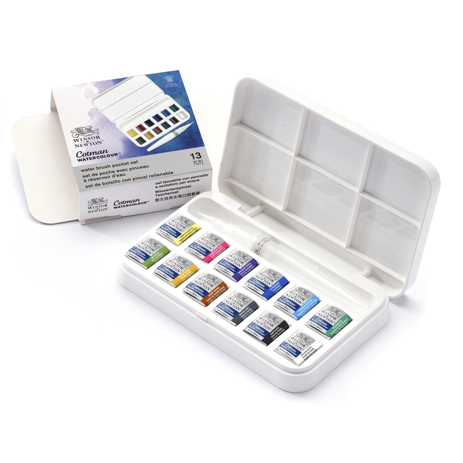 Acuarela Cotman Winsor & Newton Set 12 Colores + Pincel